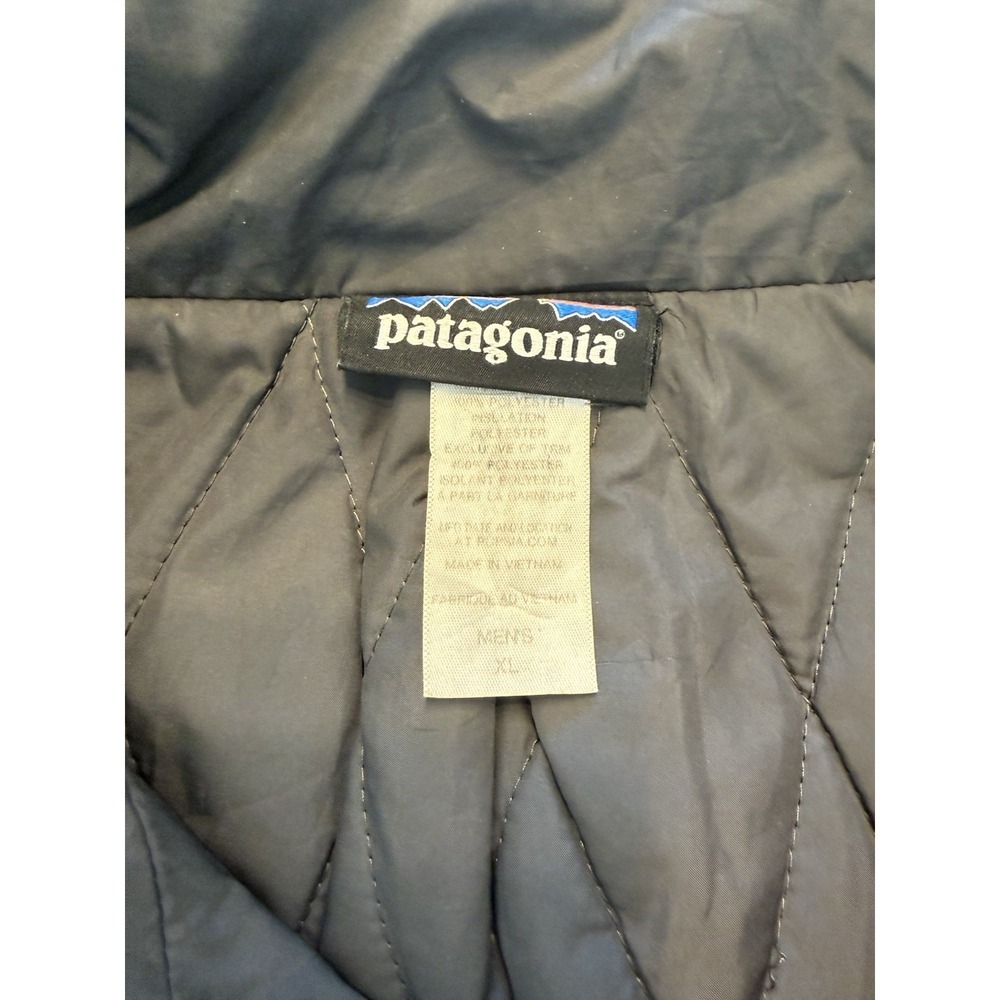 Patagonia Mens Better Sweater Full Zip Fleece Vest Black XL Quilted Lining - Picture 3 of 4